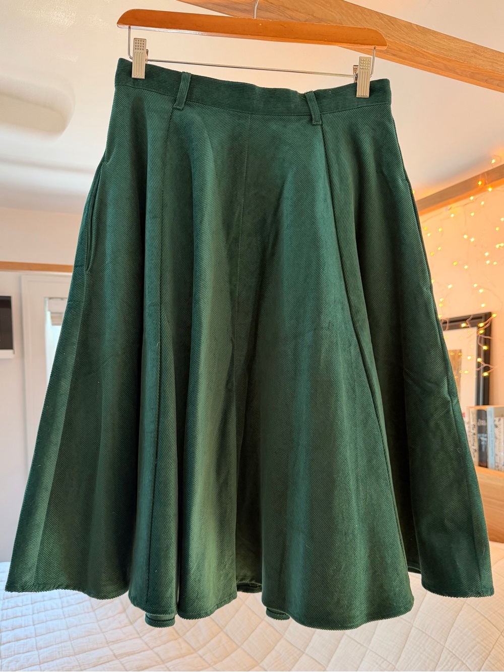 Hell Bunny Forest Green Full Circle Skirt